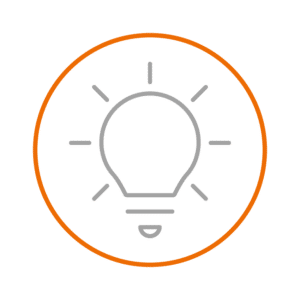 Orange and grey enhanced natural lighting logo S3